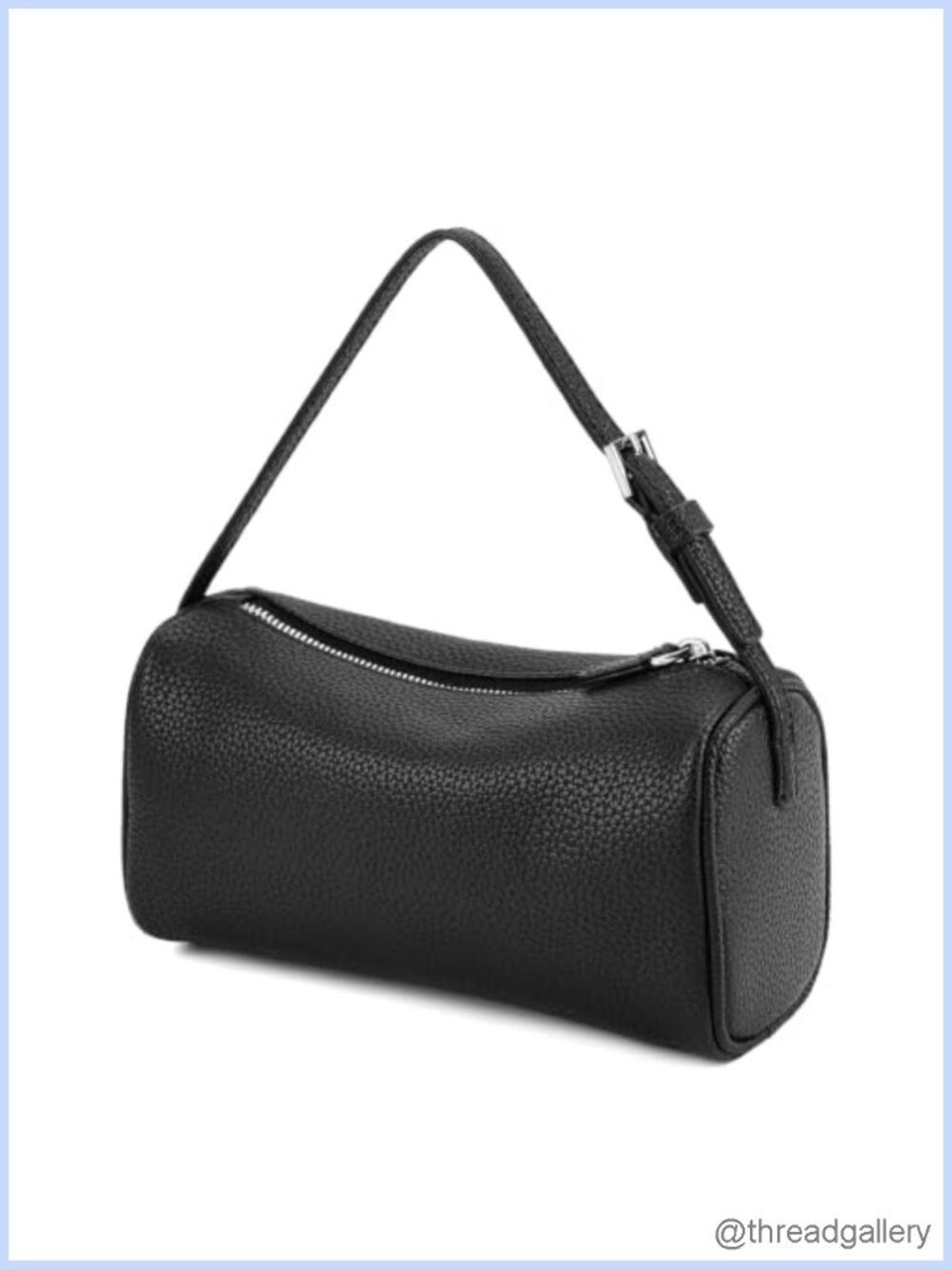 PU Leather Hobo Crossbody Bag Small Barrel Purse for Women Casual